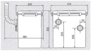＜石膏トラップ＞ クリーンボックスミニ
