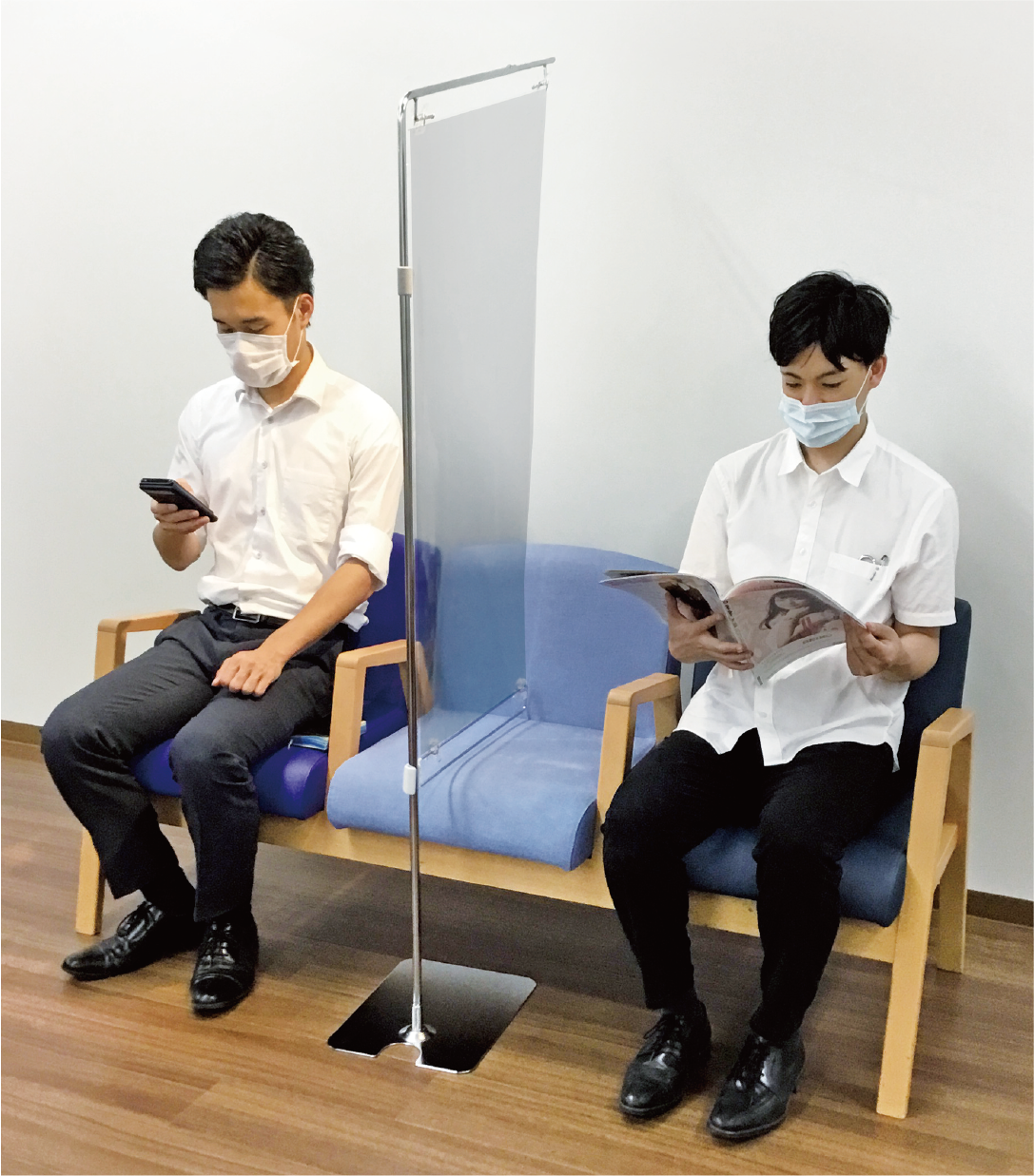 <飛沫感染予防対策>サイドガードスタンド