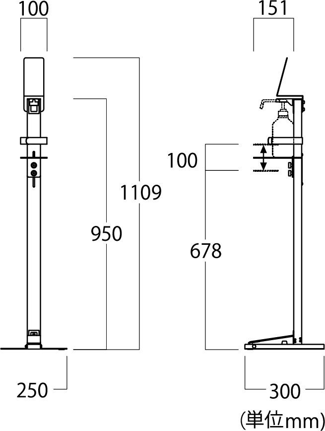 ＜飛沫感染予防対策＞サニステップスタンドⅡ